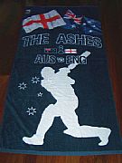 CRICKET-BALL-ASHES-W/SOUND-&-REBEL-ASHES-TOWEL-NEW-AUSTRALIA-VS-ENGLAND-COLLECTORS-ITEM-2-piece-set